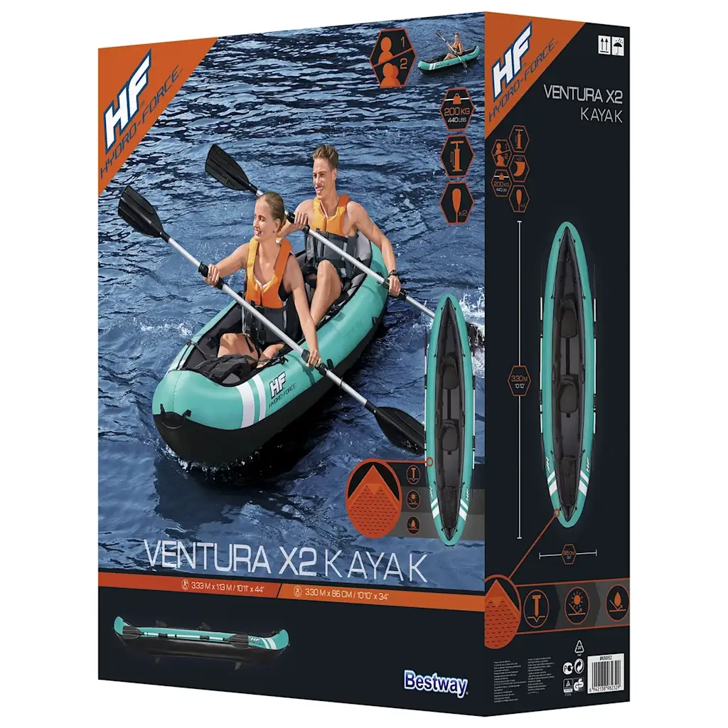Bestway Kayak Gonfiabile Hydro-Force Ventura X2 330x86 cm