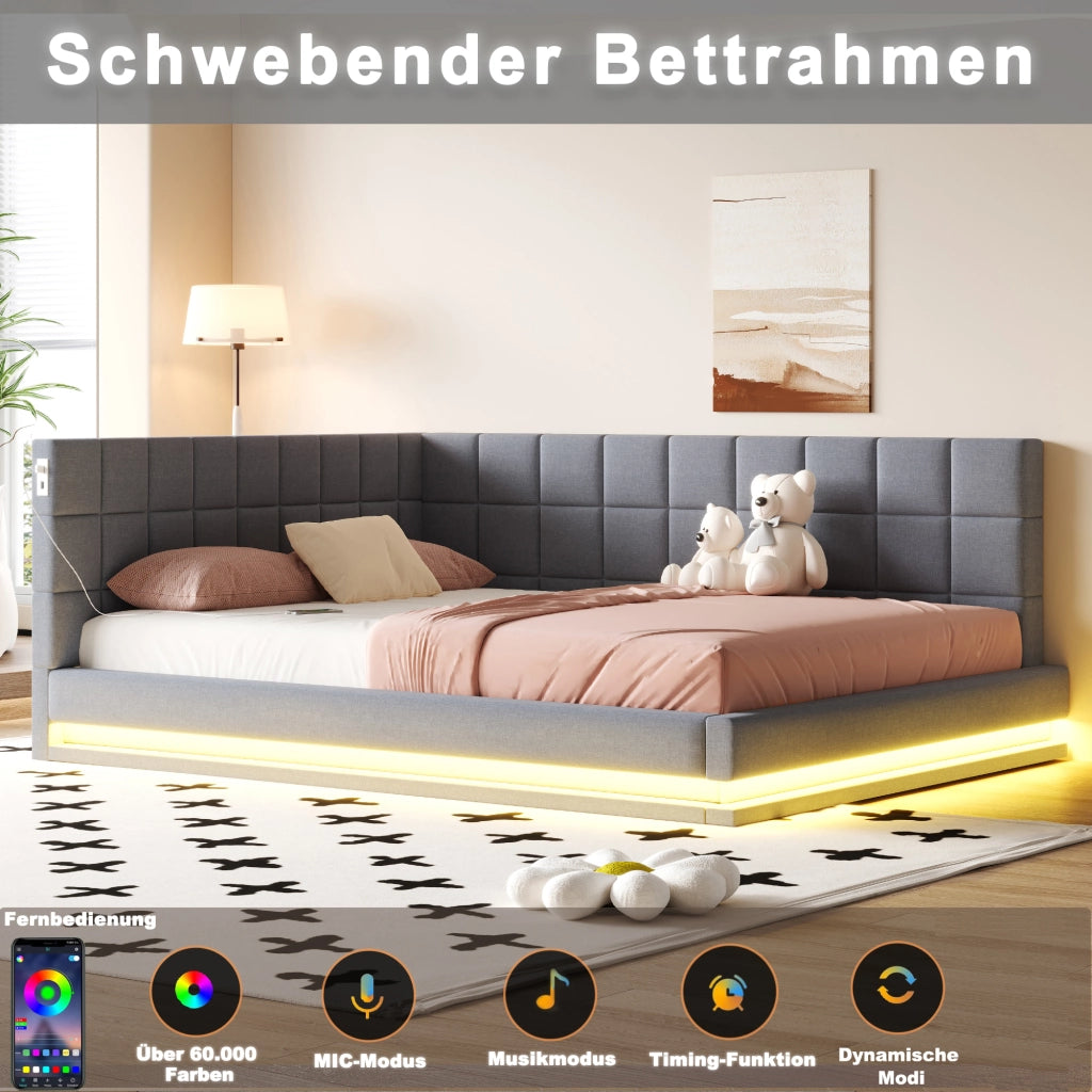 Divano letto multifunzione lino 160x200 cm
