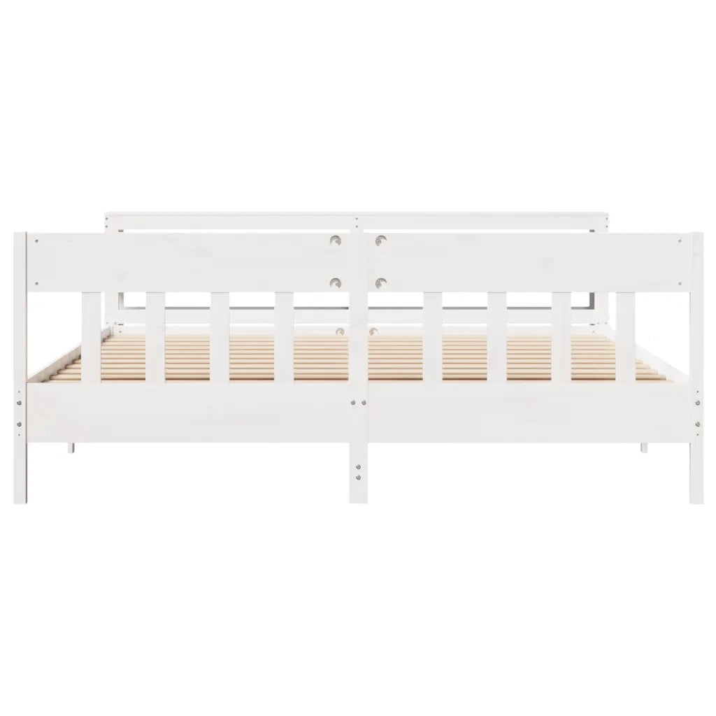 Letto senza Materasso Bianco 180x200 cm Legno Massello di Pino 3306256