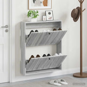 Mobiletto per Scarpe da Muro EDE 71 x 17 x 86 cm Sonoma grigio 895981