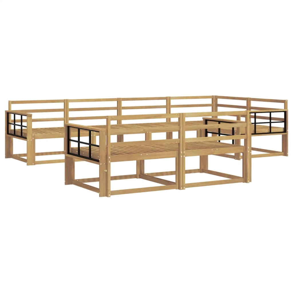 Set di divani da esterno 8 pcs Bianco 327 x 168,5 x 73 cm 3386593
