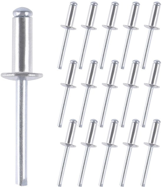 Viti blindate in alluminio - 150 pezzi - 4,8 x 16 mm - Viti blindate con grande flangia - Punta in acciaio - Elemento di fissaggio non distruttivo - Viti blindate