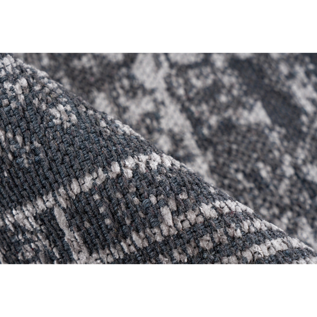 Tappeto moderno Kalea in grigio antracite con design a rilievo