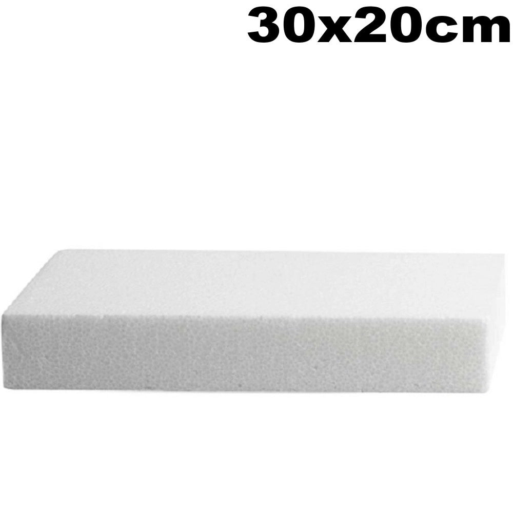 Trade Shop - Base Stampo Polistirolo Torta Rettangolare 30x20cm Lati Altezza 5cm Cake Design -