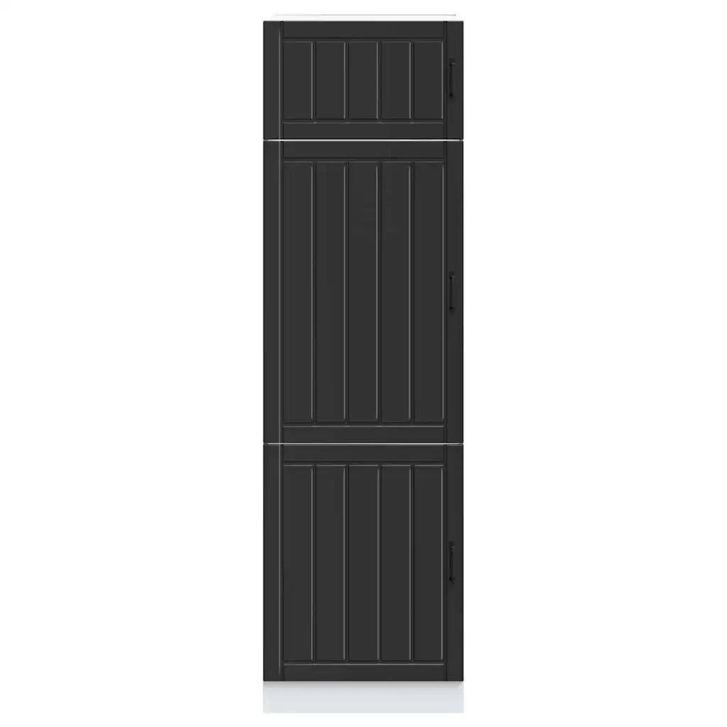 vidaXL Armadio da Cucina Lucca Nero in Legno Multistrato