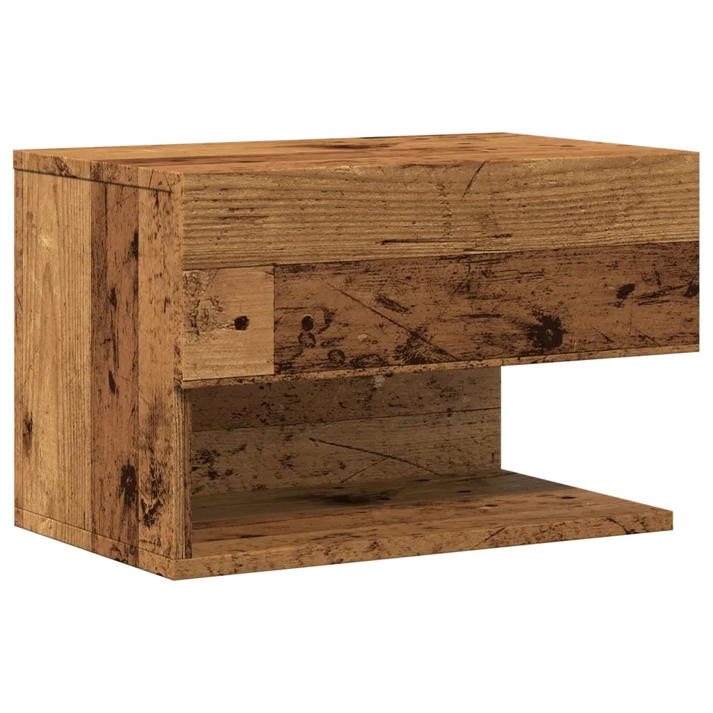 vidaXL Comodino da Parete Legno Antico