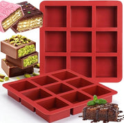 Forma per cioccolata in silicone profonda, 2 pezzi, forma per torta di cioccolata con 9 buchi, forma per bonbons, cornbread cheesecakes, 75 caratteri.