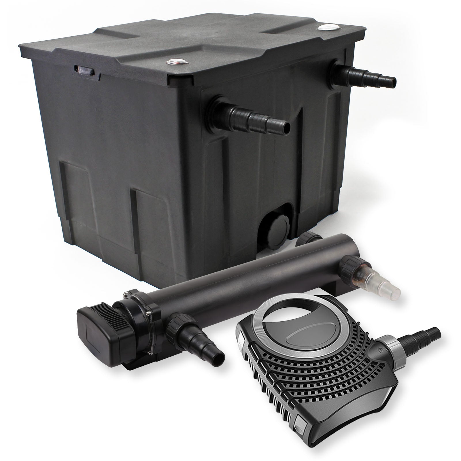 Set Filtro a 1 camera laghetto 12000l con Chiarificatore UVC 36W 3ª serie Pompa NEO10000 80W