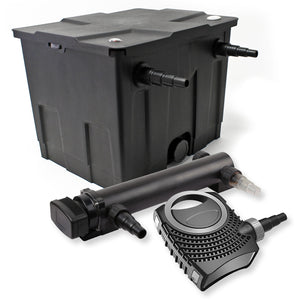 Set Filtro a 1 camera laghetto 12000l con Chiarificatore UVC 36W 3ª serie Pompa NEO10000 80W