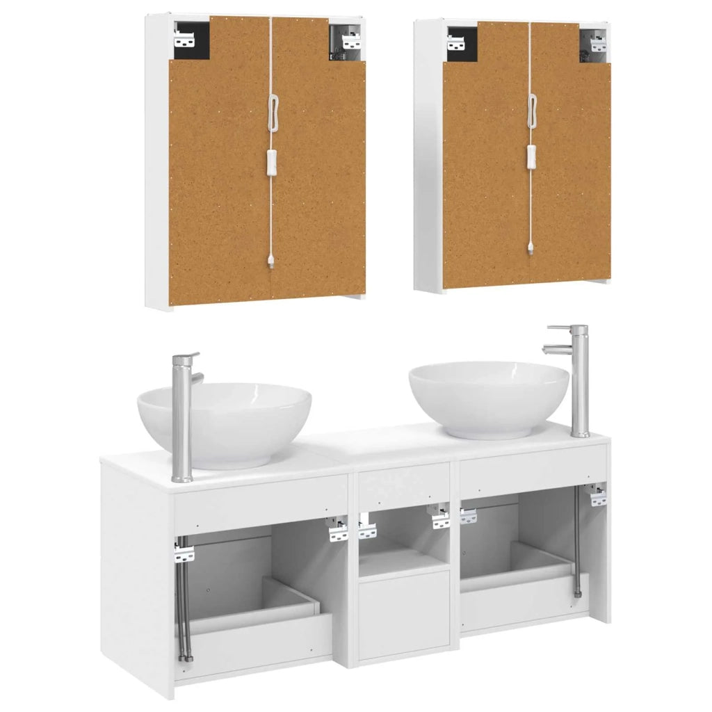 Set di mobili per il bagno 5 pcs Bianco 3406967