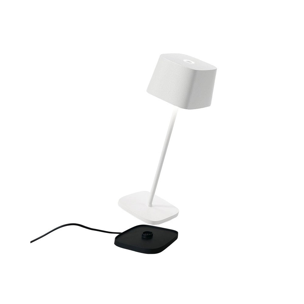 Lampada a led da tavolo Ofelia Pro Bianca ricaricabile e dimmerabile