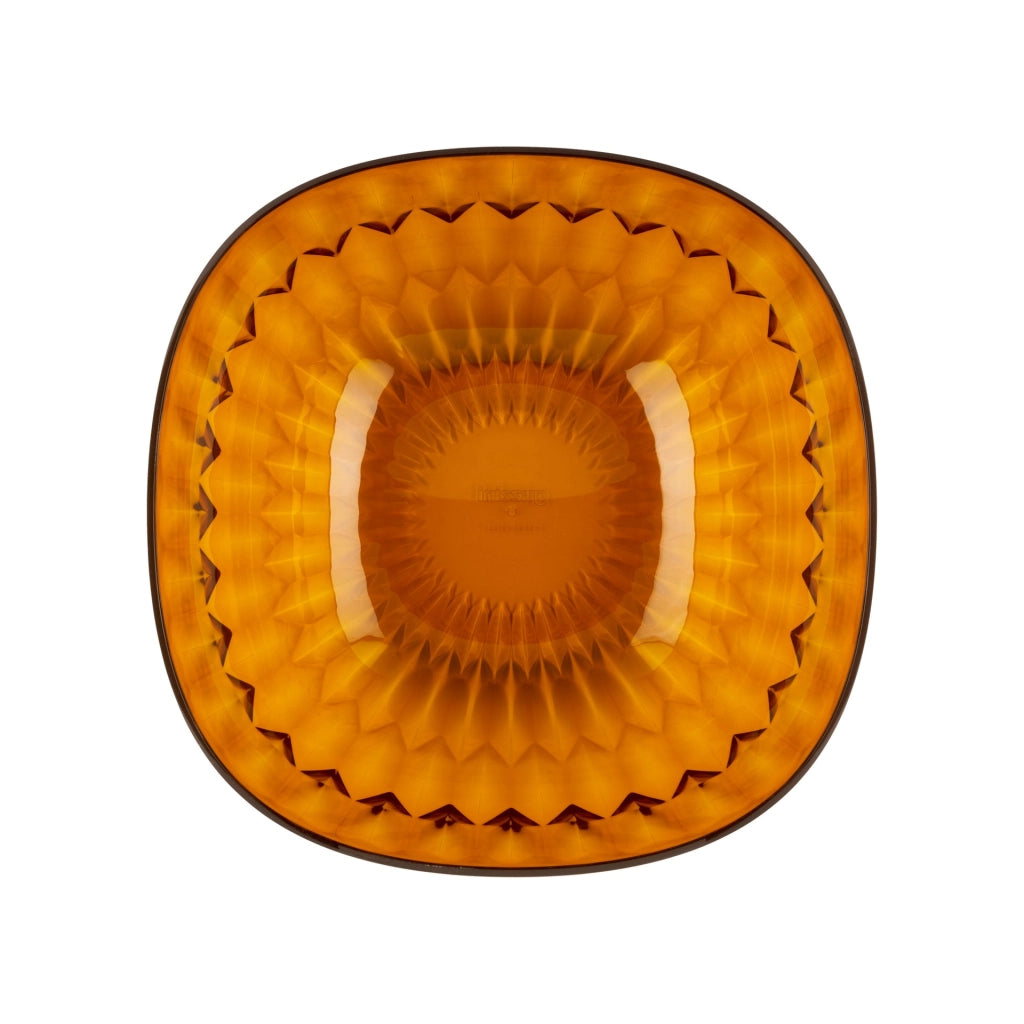Contenitore Vanity Ø30 cm color caramello 30x30xh12,9 cm
