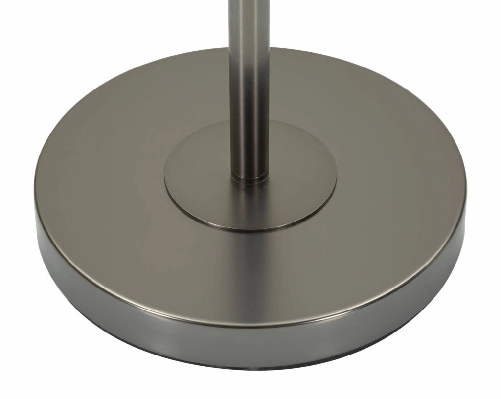Lampada da terra Andevenno, Luce da terra, Lampada da pavimento, Lampada a stelo, 43x43 h163 cm, Bianco e Grigio