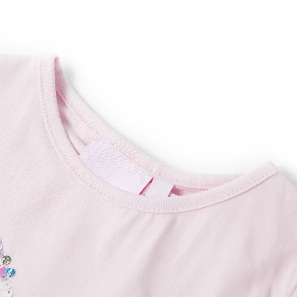 Maglietta da Bambina Maniche Aletta Rosa Tenue 116
