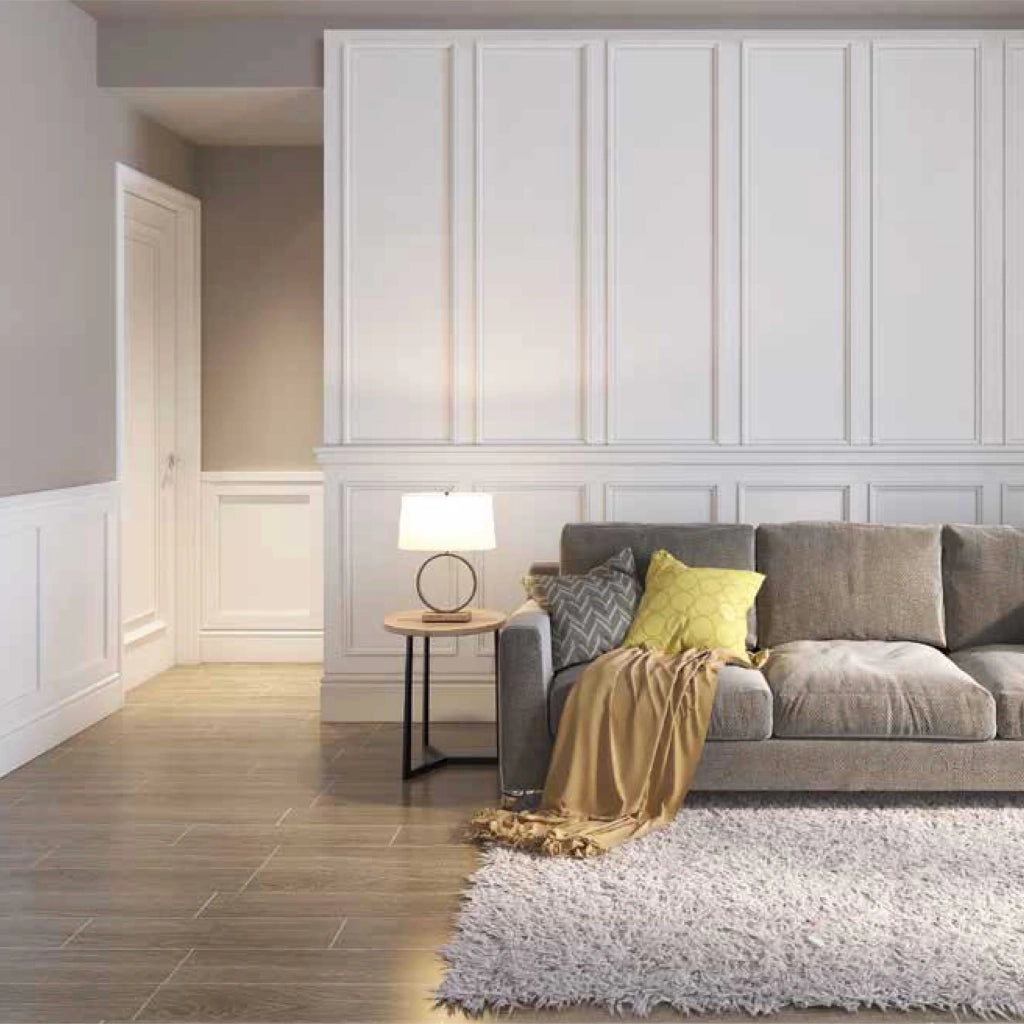 5,5mq di Boiserie in Duropolimero Polistrutturato Mod.Boston parete intera 2x2,7mt
