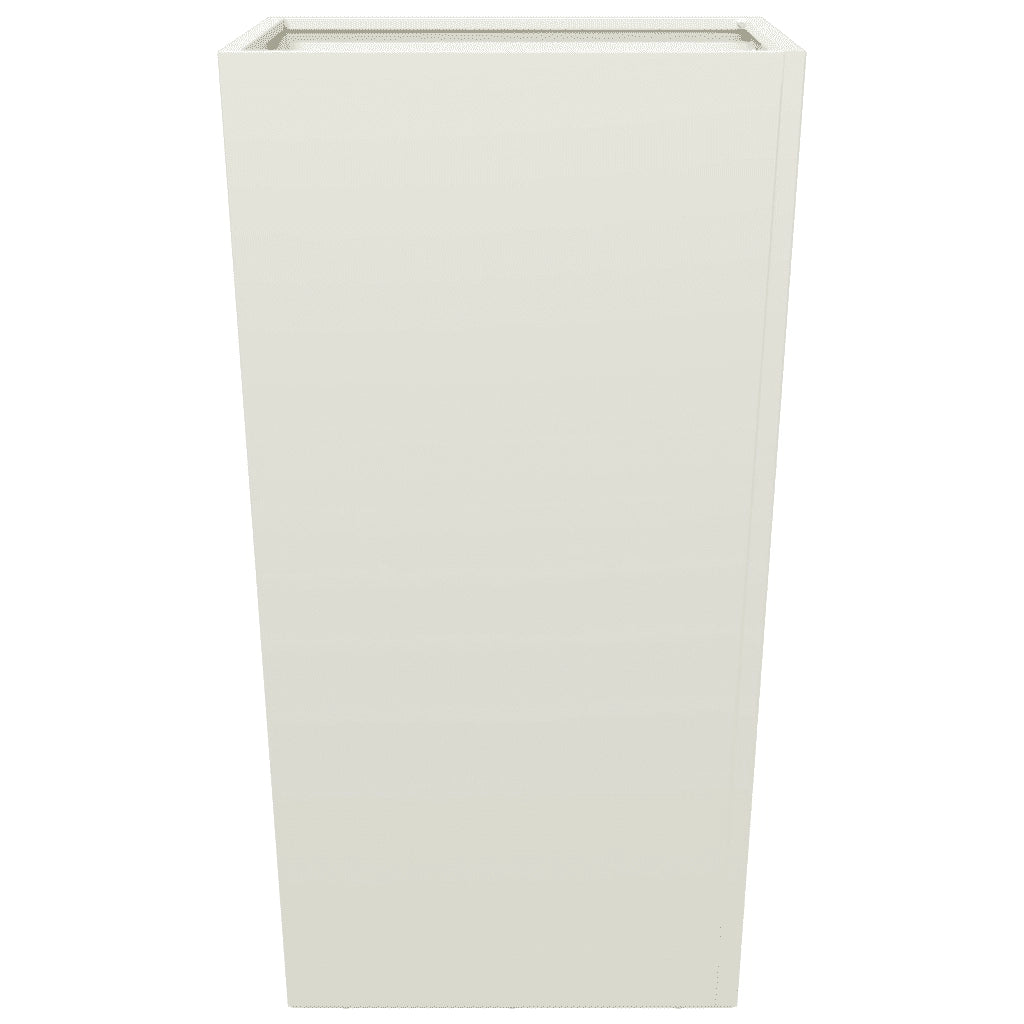 Fioriere da Giardino 2 pz Bianche 45x45x75 cm in Acciaio
