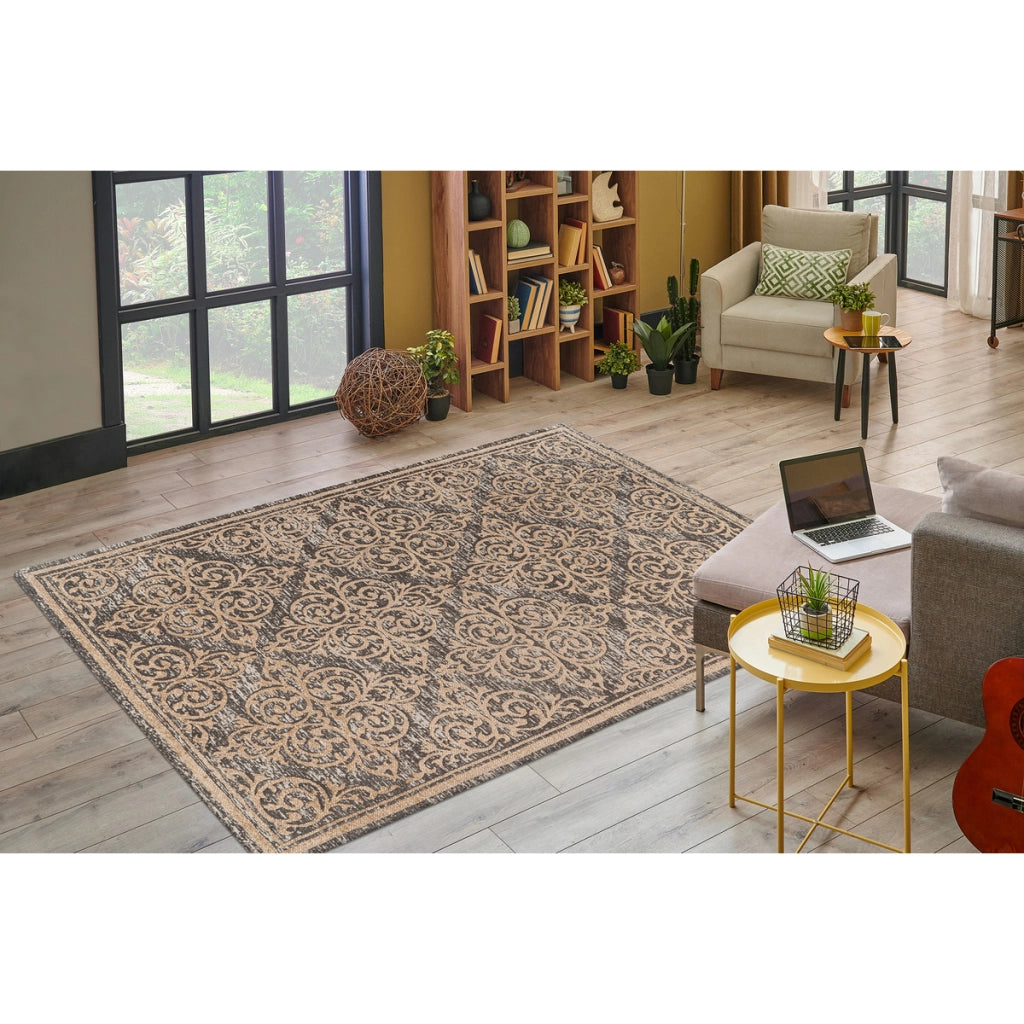 Tappeto Orientale Davis Beige in Poliestere