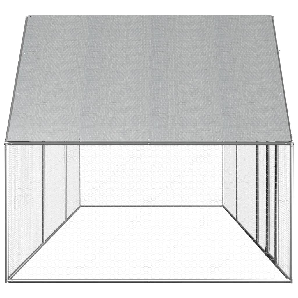 Pollaio 6 x 2 x 2 m con tetto impermeabile acciaio zincato 02_0001718
