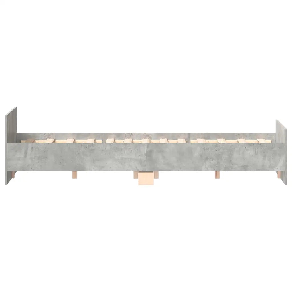 Giroletto con Testiera e Pediera Grigio Cemento 120x200 cm 3203743