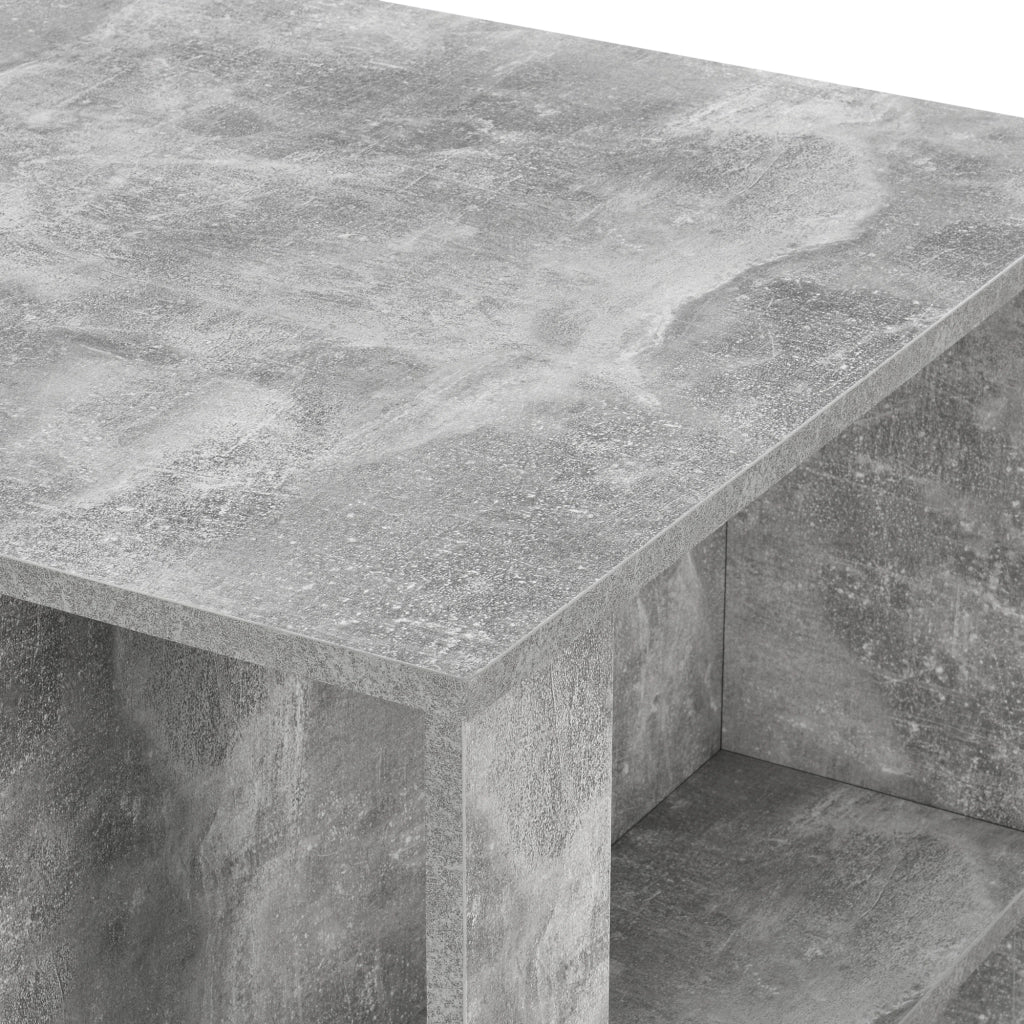 Tavolo Alto da Bar Danderyd Bancone a 3 Ripiani Laterali 120 x 60 x 106 cm - Effetto Cemento [en.casa]