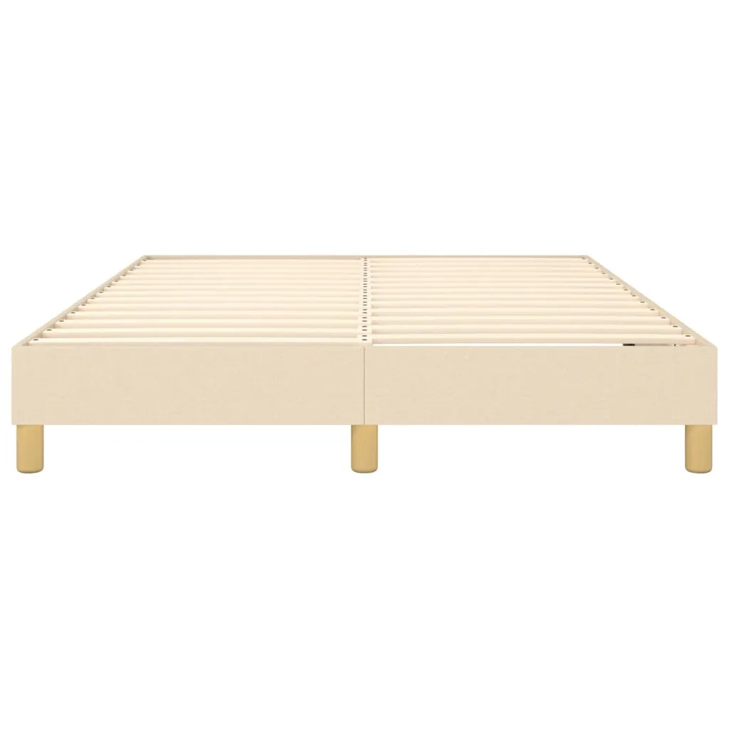 Struttura Letto a Rete a Molle Crema 140x190 cm in Tessuto 3120611