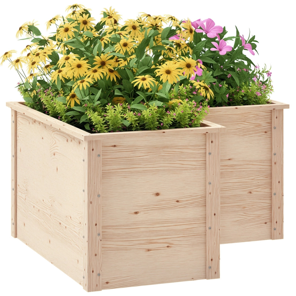 Letto a Soppalco Giardino L ¨C Zephmum ¨C Legno Naturale 120x120x62 cm