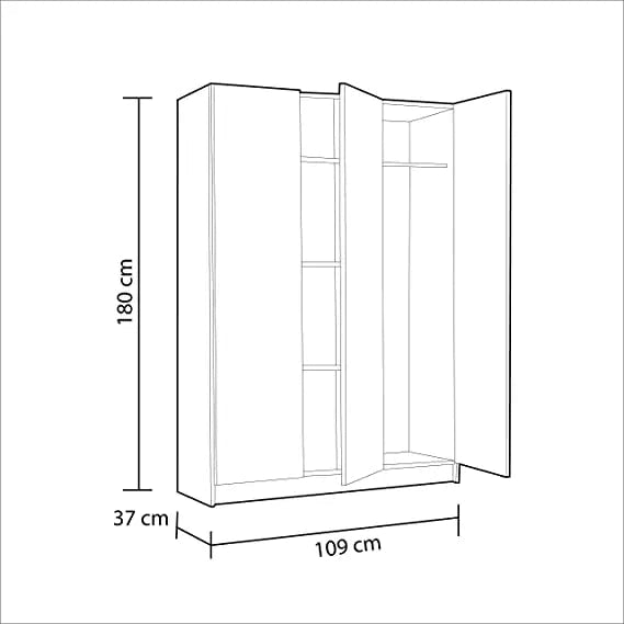 Mobile multiuso 3ante 109x37x180h