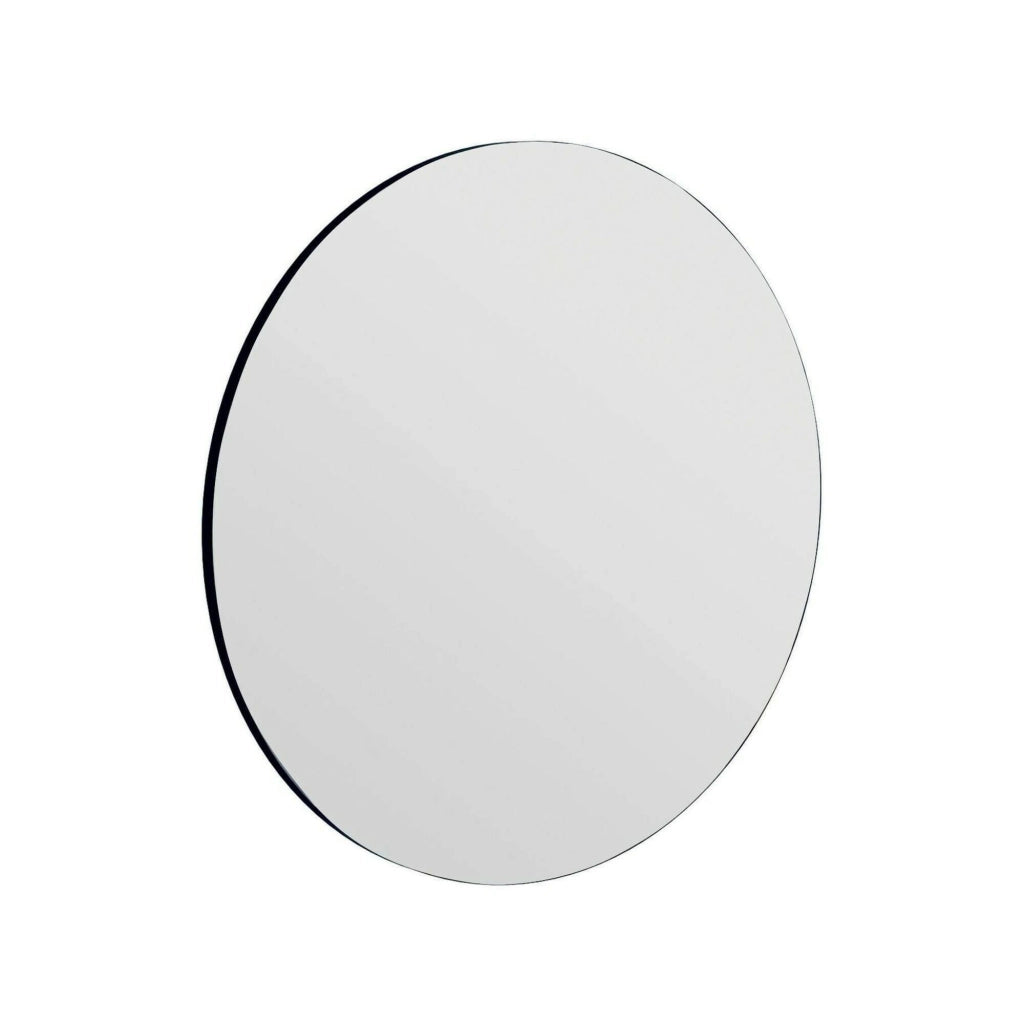 Specchio Bairo, Specchiera, Articolo d'arredo a muro, Decorazione con specchio, 70x2h70 cm, Nero