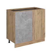 Mobile ad angolo cucina R-Line Calcestruzzo/Rovere dorato 86 cm senza piano di lavoro Vicco