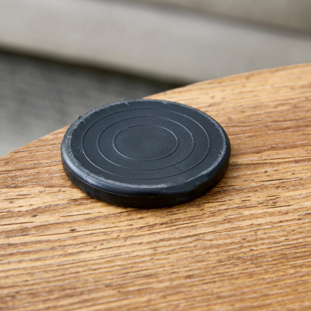 Tavolino rotondo in effetto legno, Ø 60 cm, H 35 cm, MDF, stile moderno salvaspazio