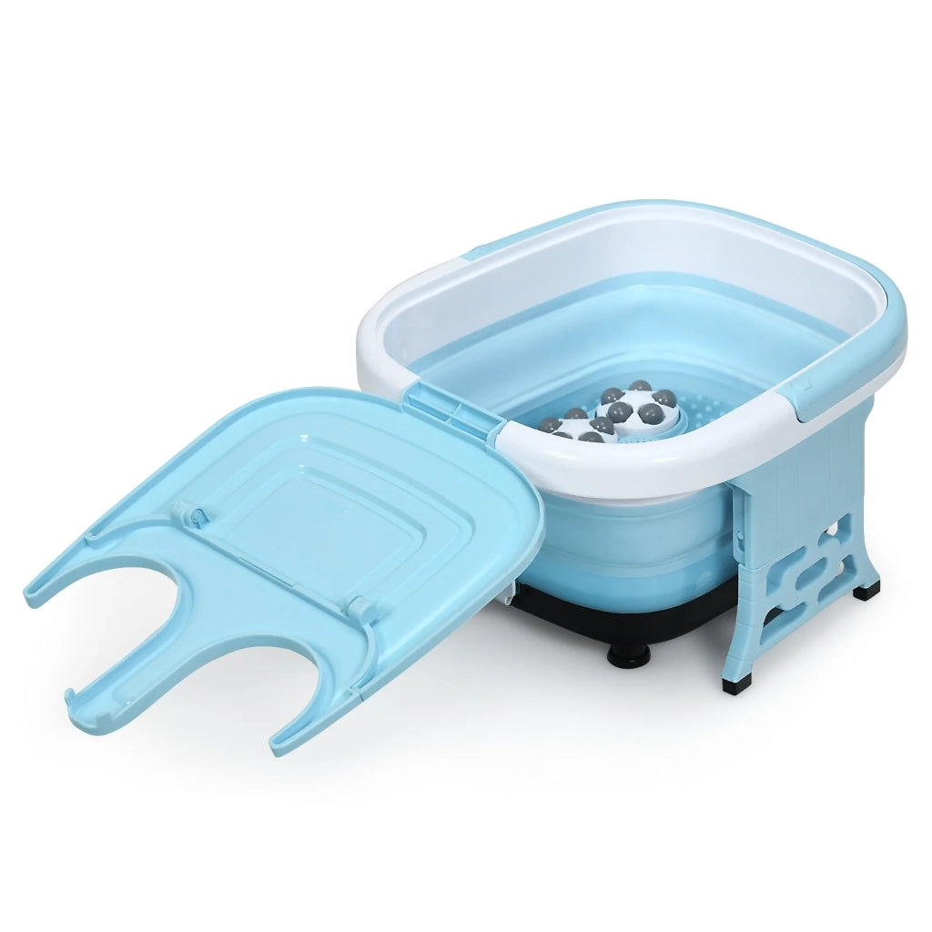 Pediluvio Thalasso retrattile 42 x 40 x 24 cm con idromassaggio e luce infrarossa in PP blu 20_0020941