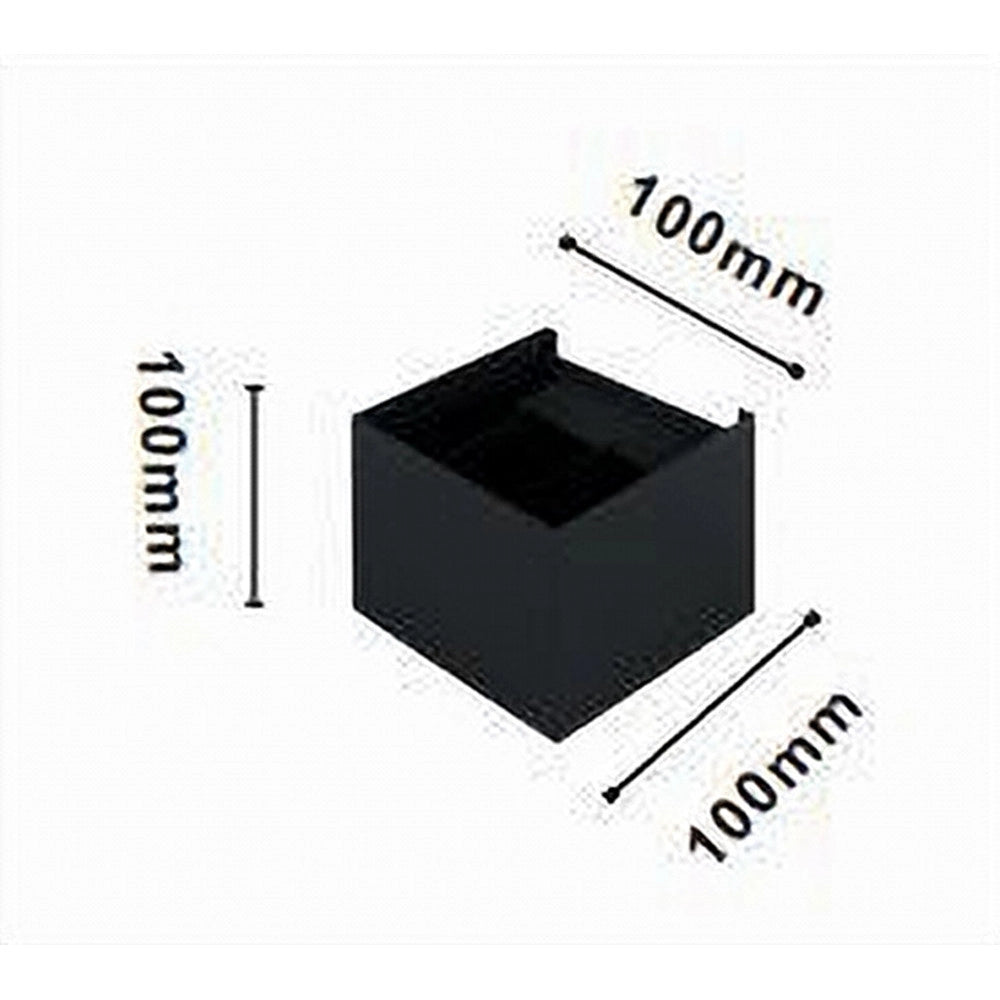 Trade Shop - Applique Led A Cubo 12 Watt Lampada Quadrata Nero Da Parete Interno Ip20 00755 -