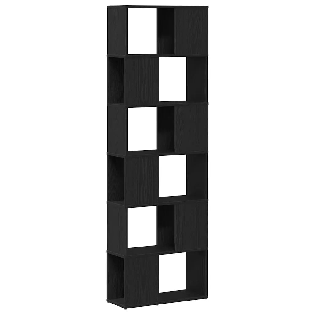 vidaXL Libreria/Divisorio Rovere Nero 60x24x186 cm