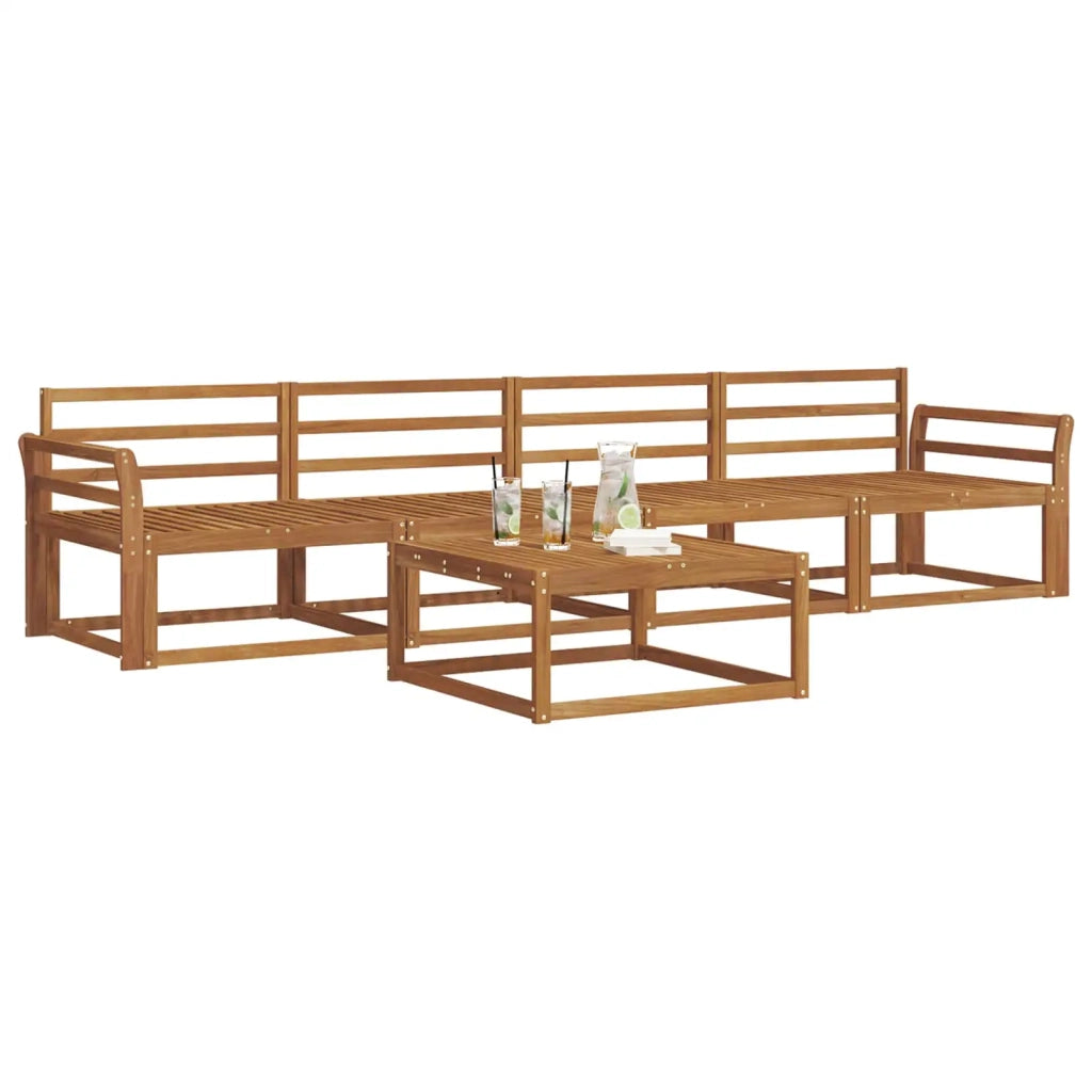 Set di divani da esterno 5 pcs Naturale