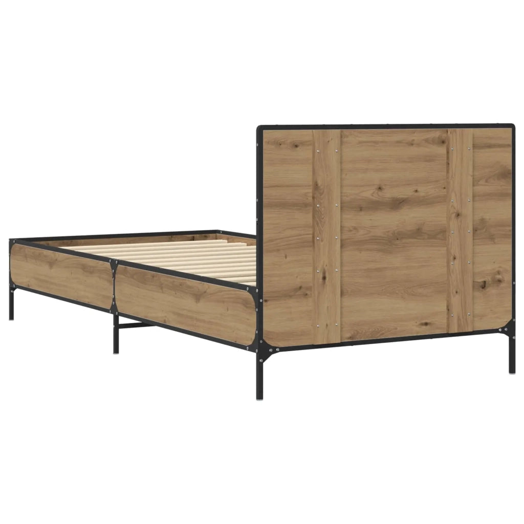 Struttura letto con testata Rovere Artigianale 80 x 200 cm 8009112