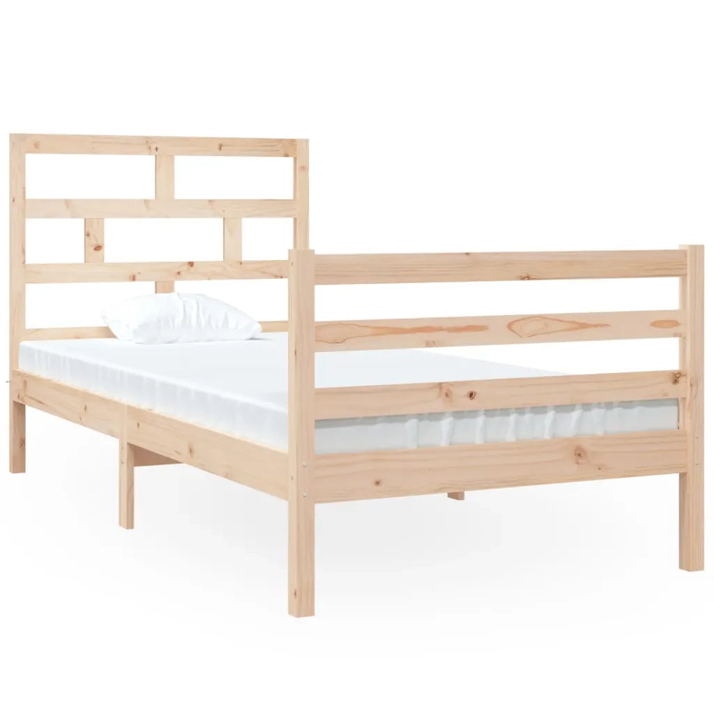 Giroletto-Struttura Letto 90x190 cm Single in Legno Massello 705804