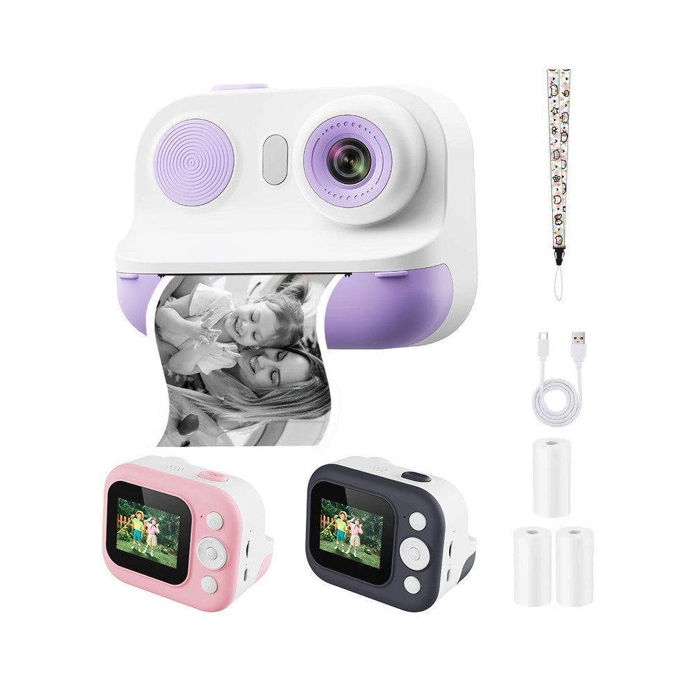 Trade Shop - Fotocamera Portatile A Stampa Istantanea Per Bambini Con Schermo Led Zoom Digitale 6x -
