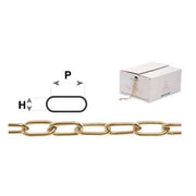 CATENA GENOVESE OTTONATA n° 11 (16 mm) - PxH 13x4 - scatola 25 mt - CATENIFICIO RIGAMONTI