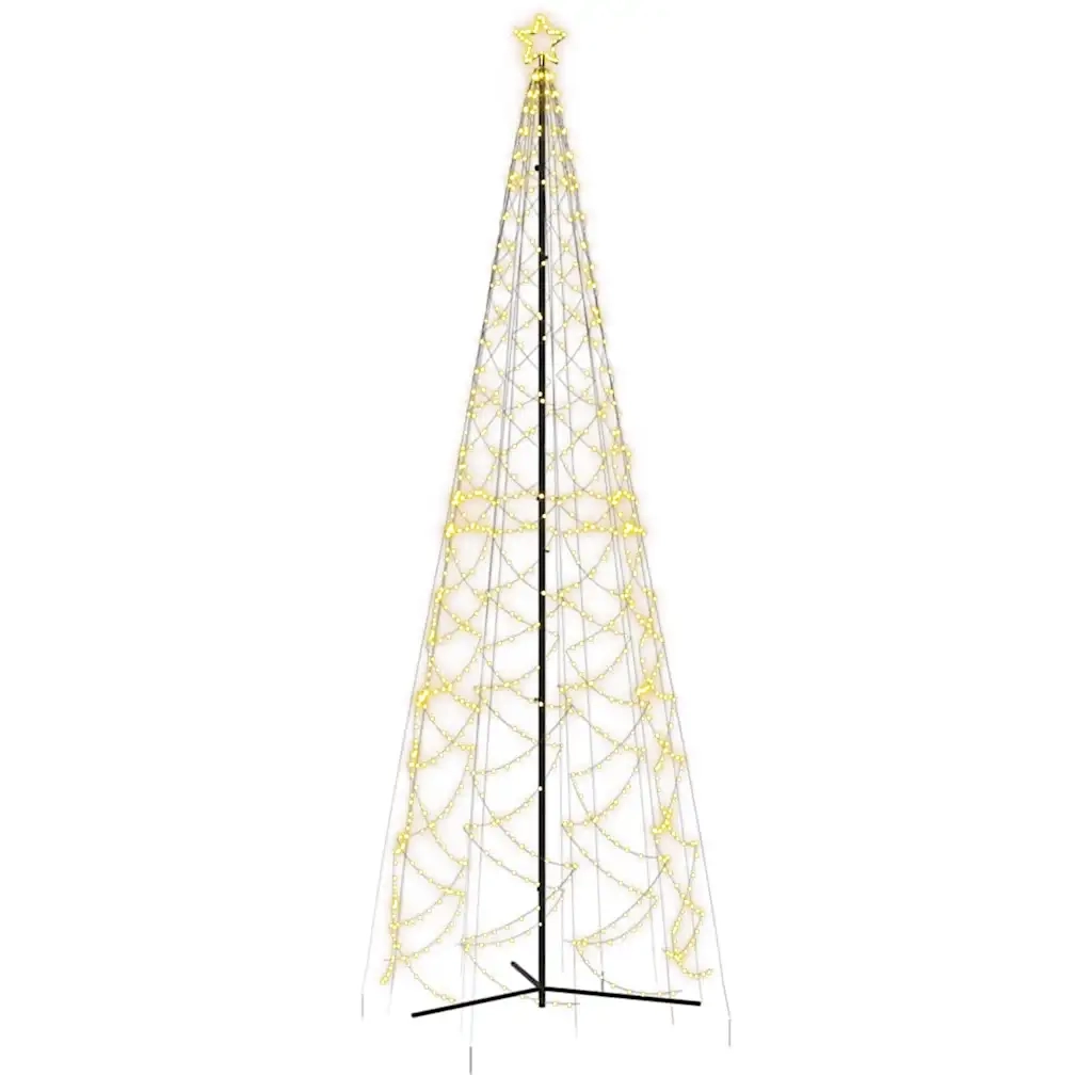 Albero di Natale a forma di cono luce Bianca Calda 1400 LED 160x500 cm 343655