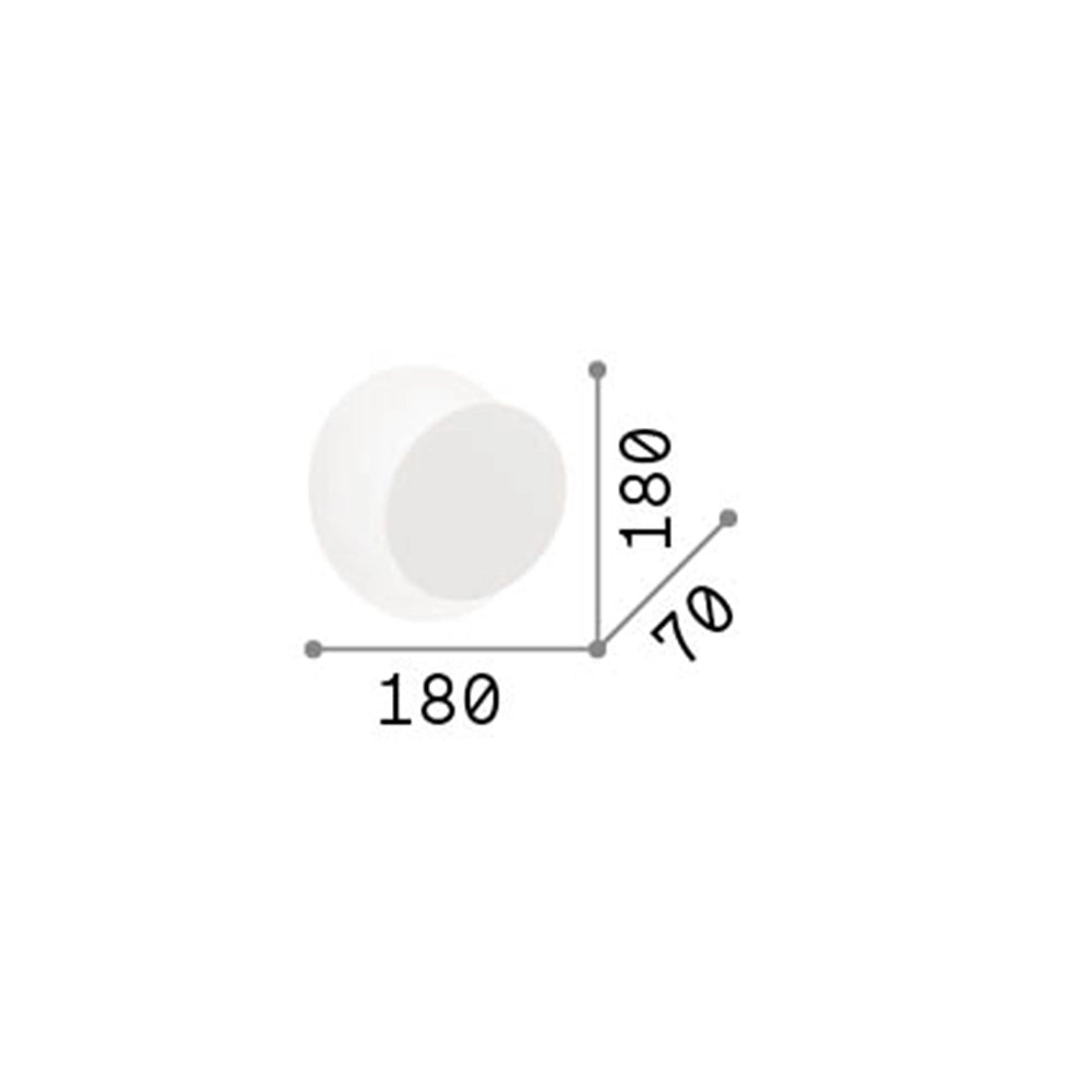 Applique Contemporanea Tick Metallo Bianco 1 Luce 7,5W 3000K Luce Calda