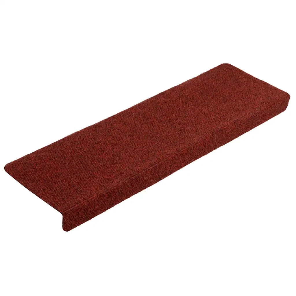 Tappetini per scale autoadesivi 20 pz 65x21x4 cm Bordeaux Rosso Bordo rettangolare 3365719