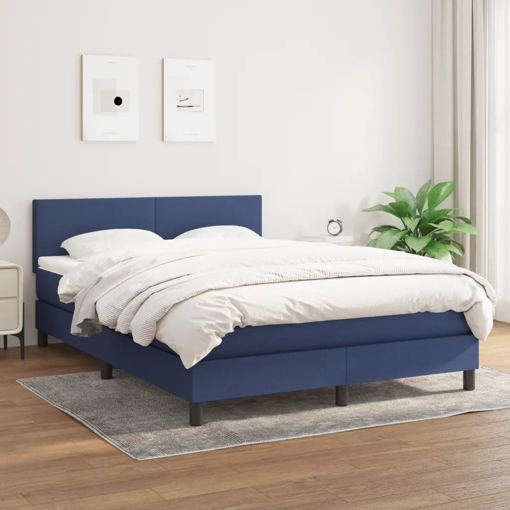Giroletto a Molle con Materasso Blu 140x200 cm in Tessuto 3139903