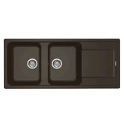 Lavello Elleci Incasso 2 vasche 116x50 Life 500 Granitek Espresso Marrone LG250078