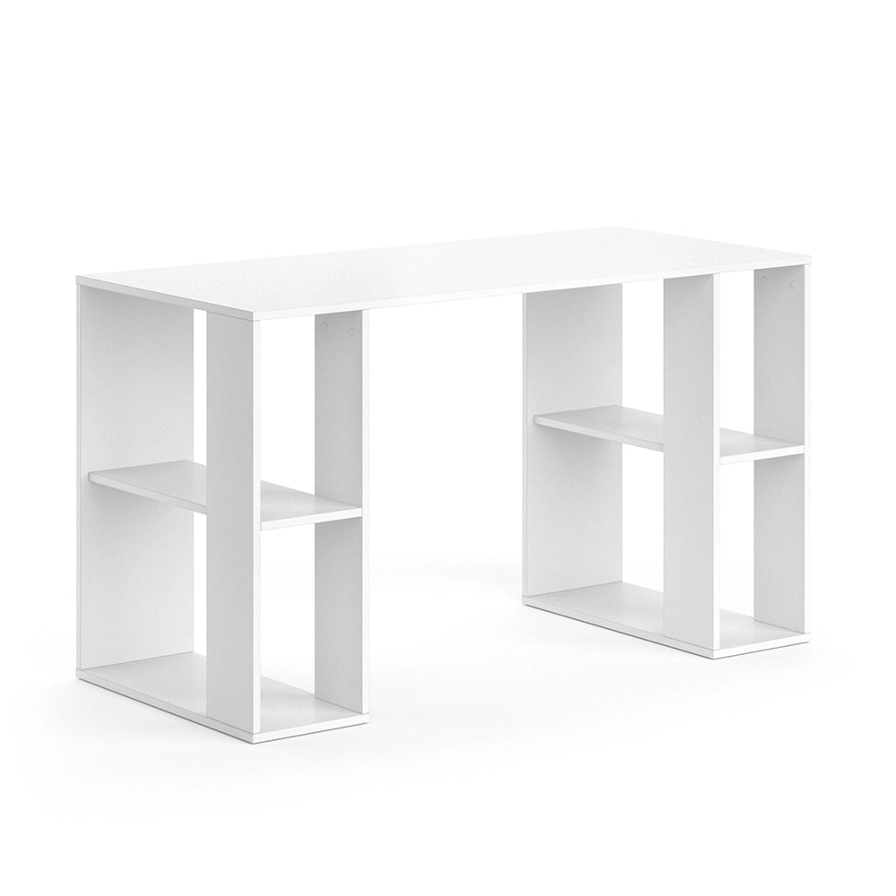 Vicco Scrivania con ripiani Bianco 130 x 60 cm