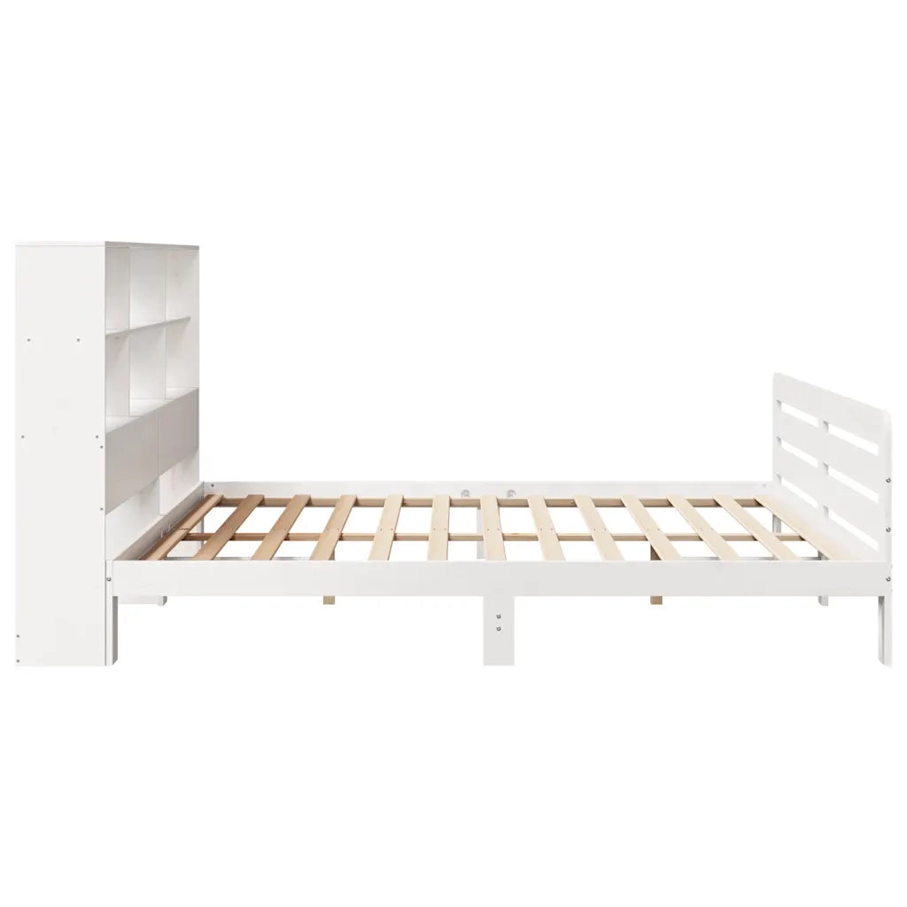 Giroletto senza Materasso-Struttura Letto Bianco 180x200 cm Legno Massello Pino 634212
