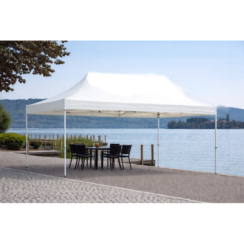 Gazebo 3x6 Pieghevole Con Traliccio Centrale In Alluminio Moia