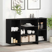 vidaXL Credenza Rovere nero 120 x 30 x 75 cm Legno multistrato