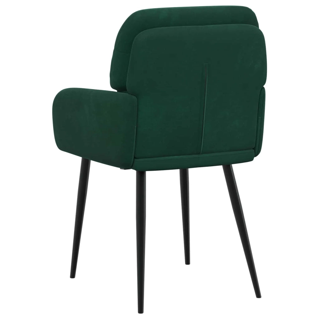 Sedie da pranzo 4 pz Velluto Verde Scuro 59 x 59,5 x 90 cm 3428239