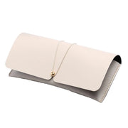 Borsa Porta Occhiali per Donne in PU Pelle Morbida con Tasca per Occhiali e Pochette per Lenti a Contatto