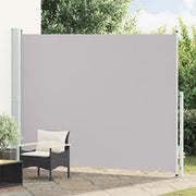 Tenda Laterale Retrattile per Patio 220x314 cm Grigia 313425